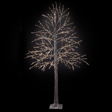 Albero Natale Luminoso 480 Led, Rami con Cristalli, Uso Intero Esterno - 2,10 Mt (1/5)