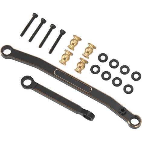 Biellette de direction en laiton noir, compatible avec les voitures RC SCX24 1/24. (1/5)
