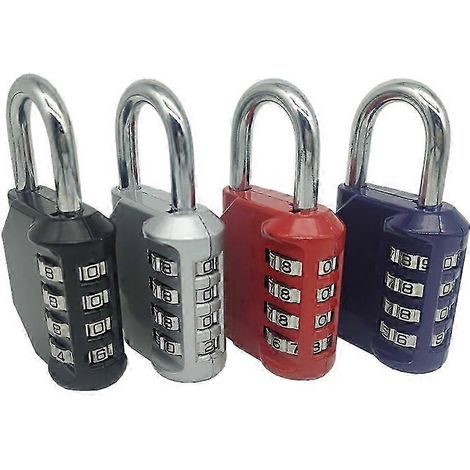 Lot de 4 cadenas à code, compatibles avec les casiers. (1/4)