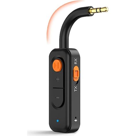 Émetteur/récepteur audio Bluetooth 5.4 à faible latence, adaptateur Bluetooth pour voiture avec prise auxiliaire 3,5 mm et microphone intégré pour appels mains libres, récepteur audio sans fil pour ch (1/4)