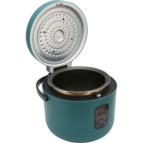 Cuiseur à riz 3L 500W petit, multifonctionnel, avec système de sécurité de libération de vapeur, design rétro et élégant, couleur verte, prise UE 220V (1/5)
