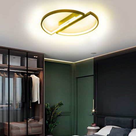 Plafonnier LED demi-cercle design simple, lumière chaude, métal durable pour chambre et cuisine (1/5)