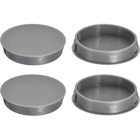 4Pcs Bouchon de Trou en Nylon, 49.5-50mm Diamètre de Trou Bouchon d'étanchéité Rond Souple et Flexible de Verrouillage Bouchons en Caoutchouc pour Bouteilles, Tuyaux, Cuisine, Gris (1/5)