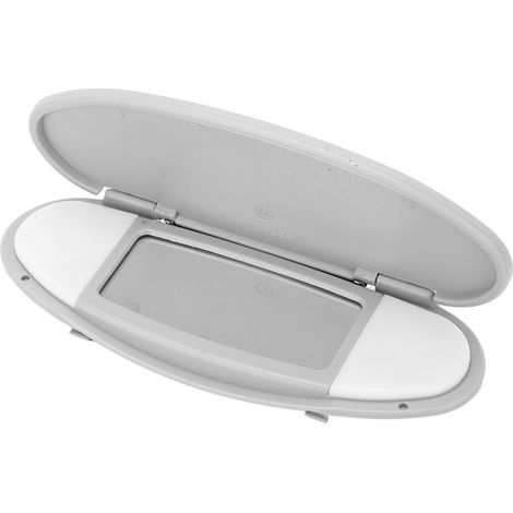 Pare-soleil avant avec miroir de courtoisie, anti-éblouissement, protection solaire, pour une conduite en toute sécurité, compatible avec R55, R56 et R60 (2007-2014), gris. (1/5)