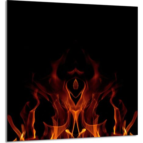 Panneau vitré pour cuisine 60x65 Feu (1/5)