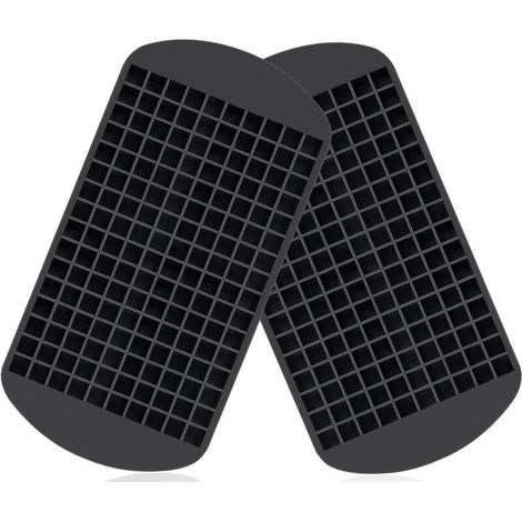 Set mit 2 Mini-Silikon-Eiswürfeln für 160 Eiswürfel zum Kochen, für die Bar, Whisky, Cocktails und andere Getränke – 1 x 1 cm (1/5)