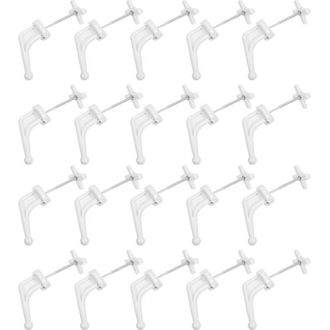 20 Pièces Crochets de Radiateur, en Plastique Blanc pour Chauffage (1/4)
