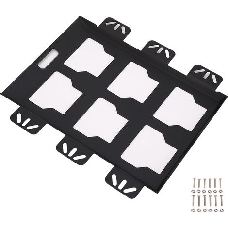 Plateau de montage de batterie en métal, support de stockage en fer haute résistance, support de maintien pour demi-plaque de camion de voiture 33.5x30x1.5cm/13.18x11.81x0.59in (1/2)