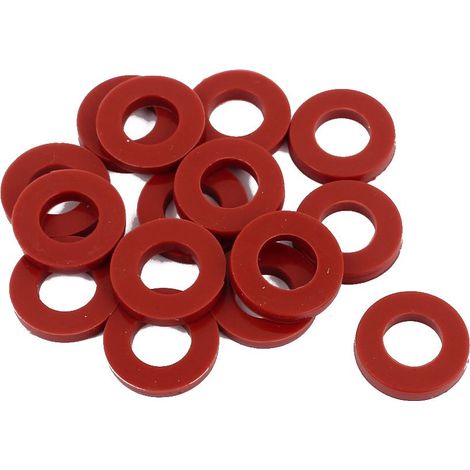 15 pièces 19mm x 10mm 3mm joint torique en silicone rouge pour lave-linge (1/2)