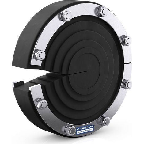 CR Pressd. Typ DD-T Uni, DN100,AD18-65mm geteilt, 1,5 bar, Dg.: 40mm, EPDM / V2A (1/2)
