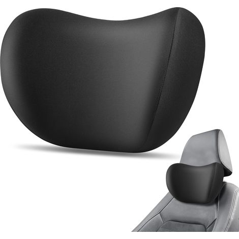 Appui-TêTe et Support Lombaire de Voiture, Oreiller Cervical pour SièGe de Voiture, Coussin de SièGe Conducteur en Mousse à MéMoire de Forme, Bretelles RéGlables et Housse Lavable