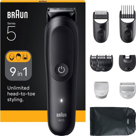 Braun - All-in-One Kit Series 5, 9in1 Grooming, AIO5540 - Black