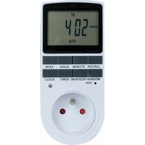 Timer per prese elettriche, timer settimanale per prese elettriche con 10 programmi, presa programmabile 24 ore su 24, 7 giorni su 7 con schermo LCD (1 pezzo)