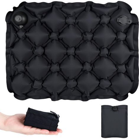 Cuscino gonfiabile per esterni - Impermeabile e ultraleggero, ideale per campeggio, spiaggia, concerti, giardino, gite in barca e viaggi - Tappetino pieghevole e portatile (1/5)