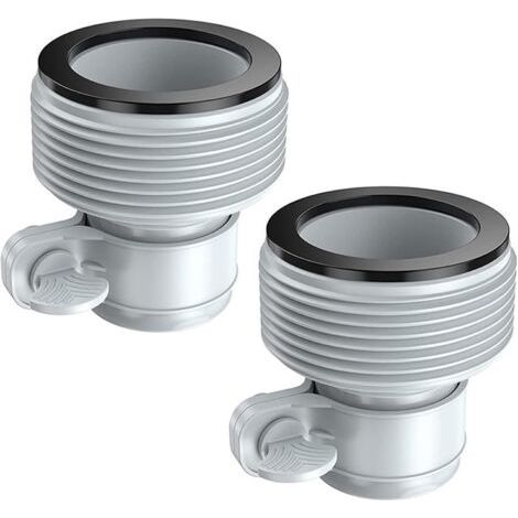 Lot de 2 adaptateurs de tuyau de pompe de filtre de piscine de type B – Connecteur de rechange de 3,2 cm à 3,8 cm pour accessoires de piscine Ajustement universel pour pompes et tuyaux de piscine (1/5)