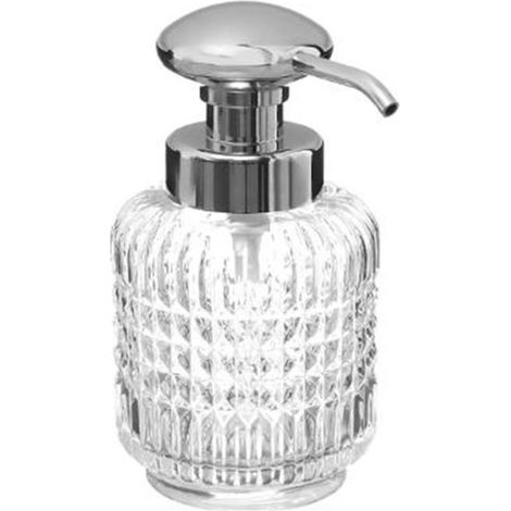 Distributeur de savon 15 cm transparent, pièce unique pour salle de bain ou cuisine, fixation simple, design pratique et discret