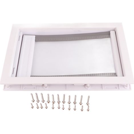 Porte pour animaux en PVC avec aimant à fermeture automatique bidirectionnelle, accessoire de sécurité pour chat et chien, blanc XL (1/5)