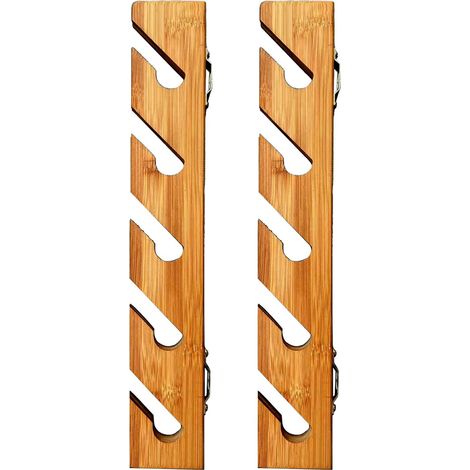 Support Casquette - Boîte Rangement Bambou 40 x 6,3 x 1,5 cm - Pour Entrée Buanderie Placard - Lot de 2 (1/5)