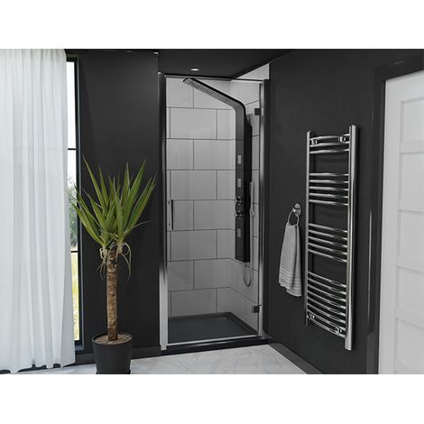 Series 8 Chrome 900mm Hinged Shower Door (1/5)