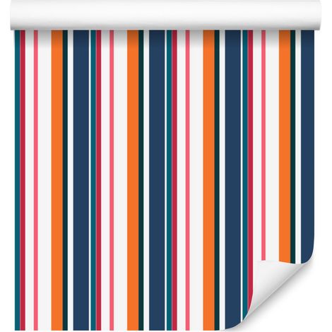 Carta da parati a righe colorate per soggiorno e camera da letto, 50x1000 cm (1/5)