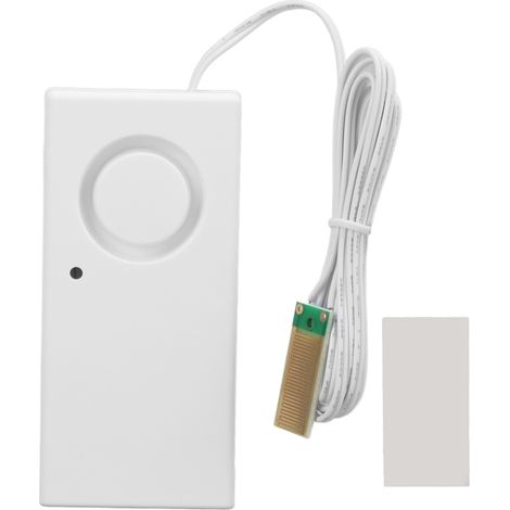 Capteur de fuite d'eau 120 dB avec alarme de niveau de débordement, détection de pluie pour salle de bain, cuisine, sous-sol et garage (1/5)