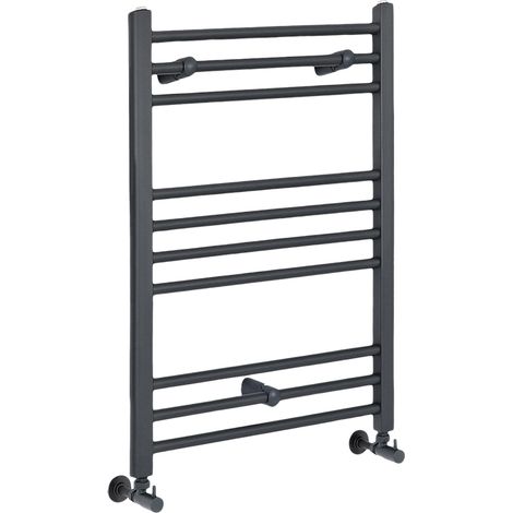 Hudson Reed Artle - Sèche-Serviettes Design Moderne Anthracite - Plat 80 cm x 60 cm