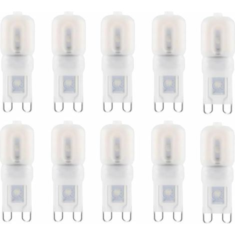 G9 LED Warmweiß 3000K, Leuchtmittel G9 LED, 3W Ersatz 30W Halogenlampe, 300 Lumen, 360 Grad Winkel, Kein Flackern, Nicht Dimmbar, für Kronleuchter Interieur Dekoration, 10er Pack (1/5)