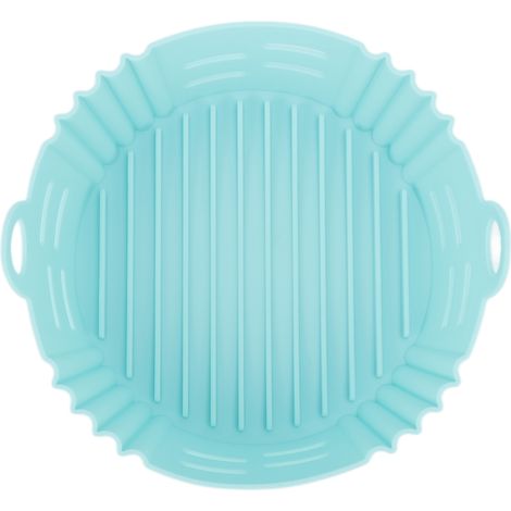 Panier à friture en silicone résistant à la chaleur, élastique, lavable et réutilisable, de qualité alimentaire, bleu (1/5)