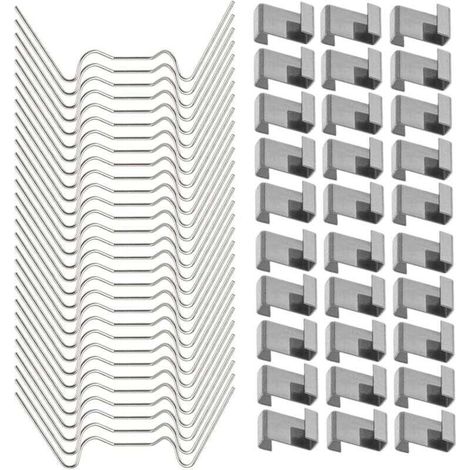 100 pieces stainless steel fixing clips for greenhouse glass windows (with 50 pieces greenhouse glazing W-wire clips and 50 pieces greenhouse glazing Z-lap clips) MUMU (1/4)