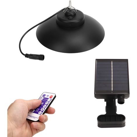 Lampe solaire pour parasol avec détecteur de crépuscule, éclairage LED étanche pour terrasse et jardin. (1/5)