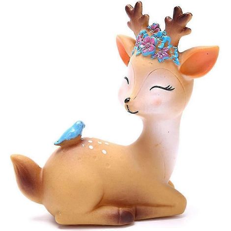 Décoration de gâteau miniature paysage à faire soi-même : figurine de cerf sika, adorable mini bonsaï (1/4)