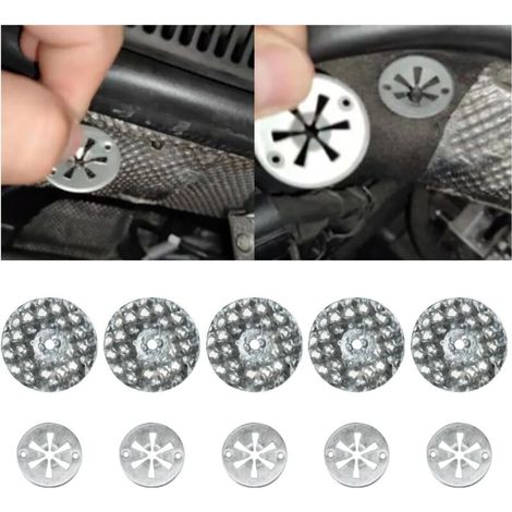 Clips De Protection Thermique Pour Voiture, Clips De Protection Thermique Pour Pot D'échappement, Sous-Plateau D'échappement Bouclier Thermique Isolant Couvercle Clip Rondelles (1/5)