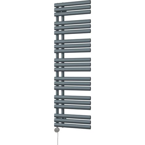Percival - Anthracite Electric Towel Rail H1592mm x W500mm 800w Thermostatic (1/3)