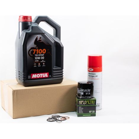 Kit Entretien Vidange Standard pour SUZUKI AN 650 BURGMAN de 2003 à 2020 - MOTUL 7100 10W30 4L