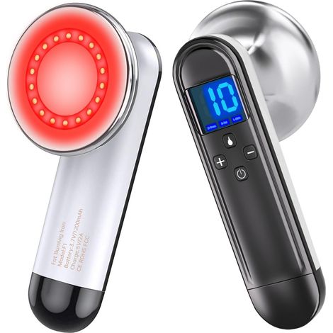 Machine de sculpture du corps professionnelle avec 3 modes 10 niveaux et fonction de chauffage, appareil de massage cellulite sans fil, outil de massage cellulite électrique (1/5)
