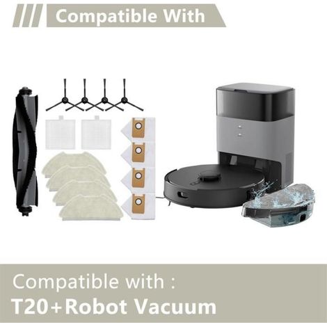 Accessoires Aspirateur Robot - - AIRROBO T20+ - 1 Brosse à Rouleau - 4 Brosses Latérales - 2 Filtres HEPA (1/5)