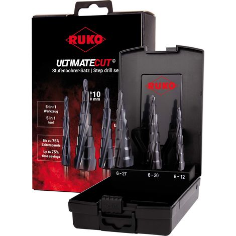 Ruko ULTIMATECUT Set di punte multiple HSS RUnaTEC in valigetta di plastica - 3 pezzi. (1/5)