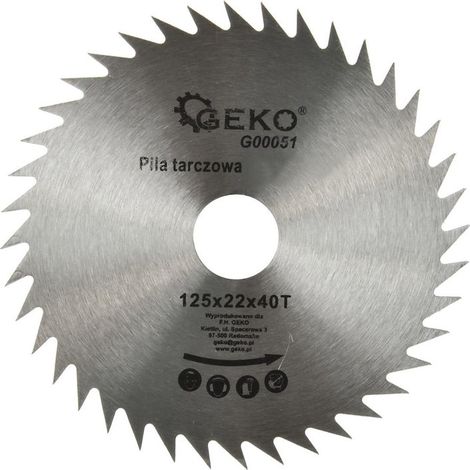 Lame de scie circulaire geko 125 mm 40 dents (1/3)