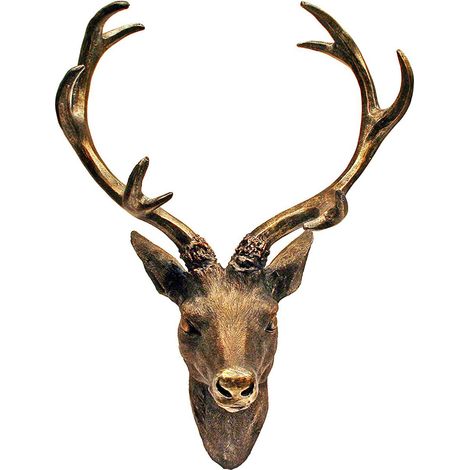Hirschkopf mit Geweih 48 x 32 x 61 cm Bronze-MMC8031BR (1/5)
