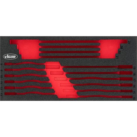 VIGOR Weichschaumeinlage, leer, V4987-L, (LxBxH) 393 x 188 x 35 mm (1/2)