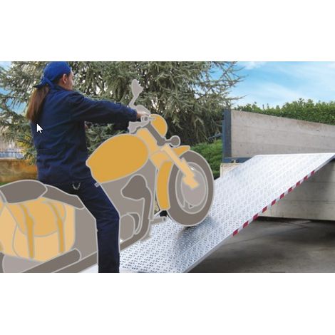 PAIRE DE RAMPES METALMEC 30 x 215 x 2500 415 Kg SANS BORDS - MM030SL2025