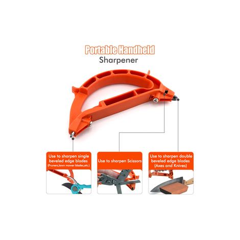 Lot de 3 aiguiseurs multifonctions portables – Pour ciseaux, sécateurs, couteaux et haches – Idéal pour le jardin, la cuisine ou la chasse (1/5)