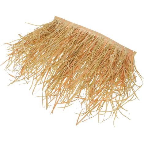 Toiture en Artificiel Marron pour Cabane de Jardin, Décoration Patio en Plastique, Aspect Réaliste et Installation Facile (1/5)