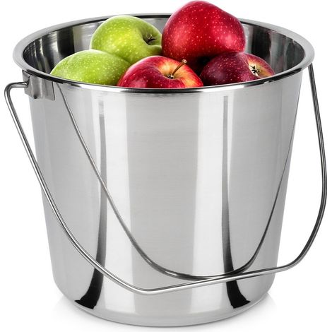 Cubo de acero inoxidable para alimentos de 8 litros (1/5)