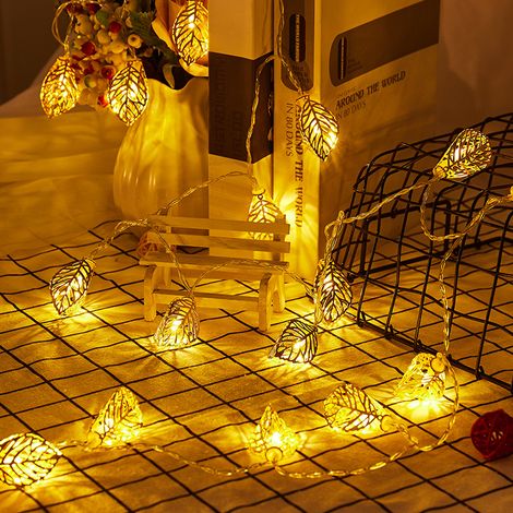 Lichterkette aus Schmiedeeisen mit Blattgold, hohle Lichterkette aus Blattgold (1/5)
