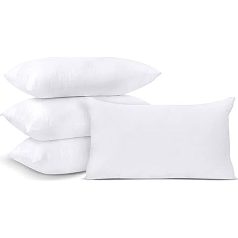 Lot de 4 Coussins Rectangulaires, Garnissage Fibre Siliconée, 30x50 cm, Pour Canapé et Chambre (1/5)