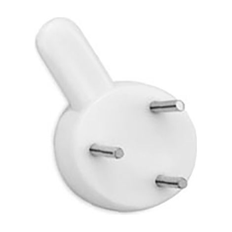 Colgador De Pared Plástico ClavoAceroTemplado 24x13x14mm Blanco Soporta3kg Inofix (1/3)