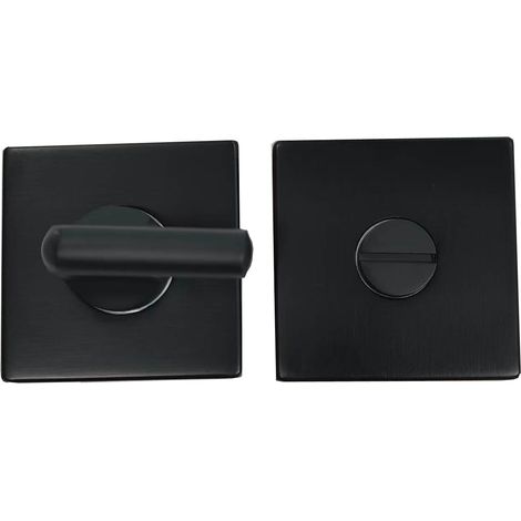 Paire de rosaces JADE Slim SLCN bec de cane condamnation carré noir PVD - HERACLES - B-INOX-SLC07N