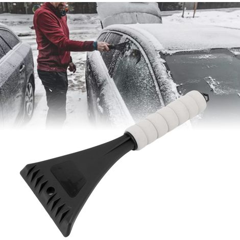 Auto-Schneepflug mit EVA-Schwammgriff, Mini-Eiskratzer, Winter-Auto-Eiskratzer, Reinigungswerkzeug, schwarz. (1/5)