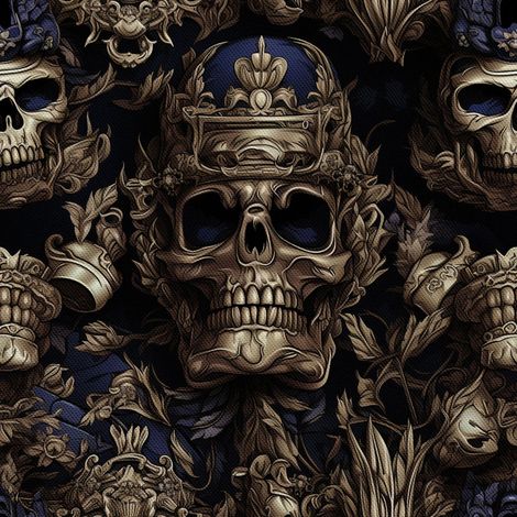 Tela decorativa para exteriores Oxford - Motivo de calavera I DX4999 (1/5)